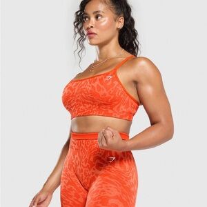 Adapt x Whitney Sports Bra Flare Orange/Sorbet Orange Small